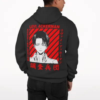 Produktbild von Kapuce Herren Anime Attack on Titan Levi Ackerman manga Streetwear Fashion