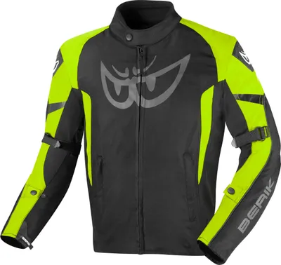 Image de Veste textile imperméable Berik Tourer Evo pour moto, noir/jaune, 54