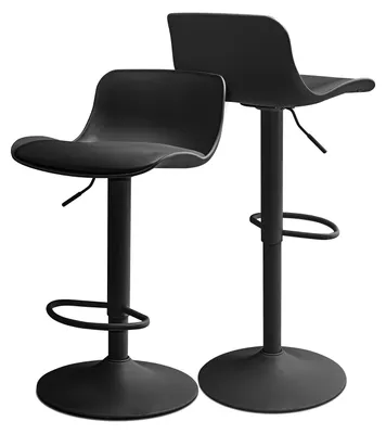 Image de Amsterdam - Lot de 2 tabourets réglables - noir