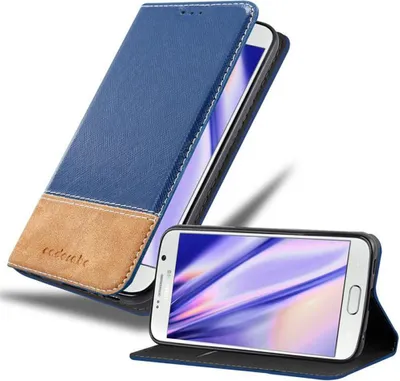 Image de Cadorabo Housse pour Samsung Galaxy S6 Housse de protection en bleu SHandyhülle Book Case Etui simili-cuir