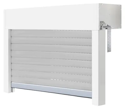 Aufsatzrollladen-Set Mini, PVC, 80x50 cm, weiß/grau, kürzbar