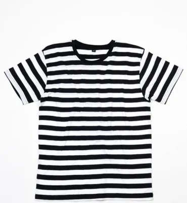 Produktbild von Mantis M109S | Herren T-Shirt modisch gestreift - Farbe: Black/White - Größe: L