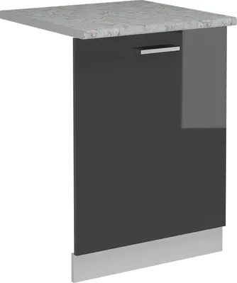 Produktbild von Geschirrspülblende Vicco R-Line Anthrazit Hochglanz 60 cm , AP Marmor, Model 54975