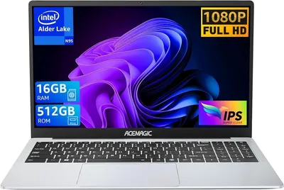 Produktbild von ACEMAGIC Laptop,Metallgehäuse, 15,6'' FHD,Leichter Laptop mit WiFi, BT5.0 Gaming-Notebook (39,60 cm/15,6 Zoll, Intel 95 N95, Intel UHD Graphics)