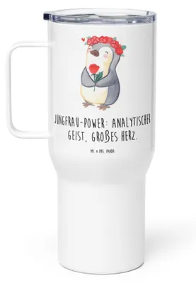 Produktbild von Mr. & Mrs. Panda Kaffee-to-go-Becher Jungfrau Astrologie - Weiß - Geschenk, To-Go-Becher, Teetasse, Trinkgefäß, Geburtstagsgeschenk, Thermobecher, Sternzeichen