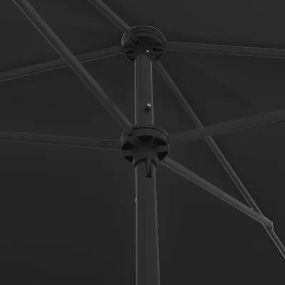 Zdjęcie produktu dla vidaXL Parasol plażowy czarny 200x125 cm