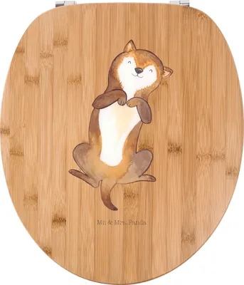 Produktbild von Mr. & Mrs. Panda Klo-Deckel Hund Streicheln - Transparent - Geschenk, Hunde, Niedlich, WC-Sitz, Toilettendeckel, Hundewelpe, WC Brille, Klobrille, holz toilettensitz