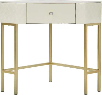 Zdjęcie produktu dla FURNLUX Stolik konsola Sharon White 85cm / Kolor główny: Biały / Wymiary: 85 x 77 x 60 cm