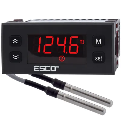 Produktbild von Zweikanal Temperaturregler 2x 16A Doppel Sensor Temperaturdifferenzregler zwei Fühler 2 Regelausgänge DC-20+ ESCO