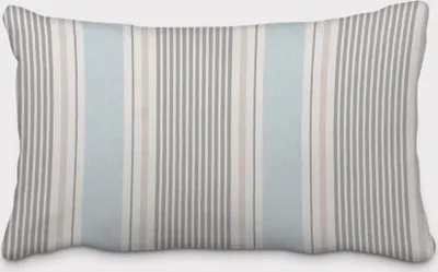 Produktbild von SCHÖNER LEBEN. Kissenhülle Baumwollstoff Streifen Mineral blau grau Größe 30x50cm (HxB) 30x50cm (HxB) Größe