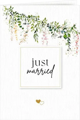 Produktbild von Grußkarte mit Kuvert - just married