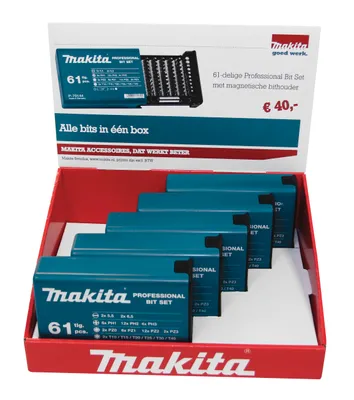 Produktbild von Makita Display Bit-Set 5 x P-70144 P-70144-5