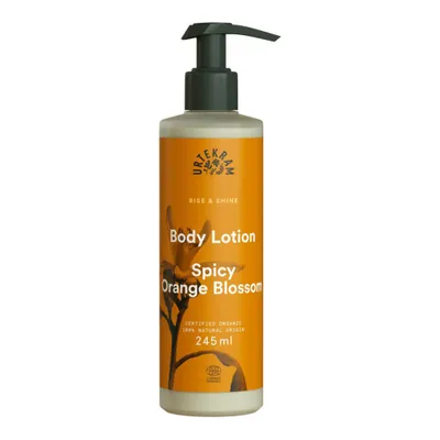 Produktbild von Urtekram Rise & Shine Spicy Orange Blossom, 245 ml, Frauen, Universal, Feuchtigkeitsspendend, Nährend, Aloe vera, Sheabutter, Pumpenflasche