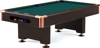 Produktbild von Automaten Hoffmann Billardtisch "Club Pro III" Dekor Nussbaum, Simonis 860, Blue-Green, 9 ft (Spielfeld 254x127 cm)