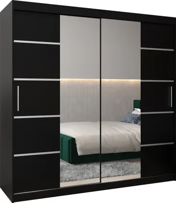 Produktbild von Kleiderschrank, Schiebetürenschrank Schlafzimmer, Schrank mit Spiegel VERONA 4 200 cm