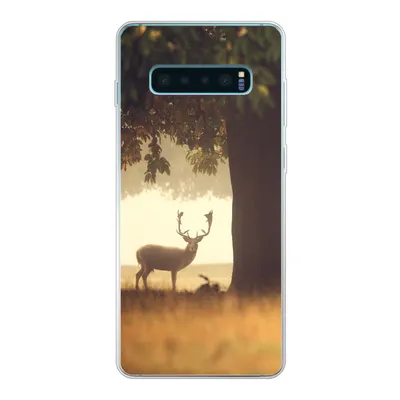 Produktbild von MuchoWow® Handyhülle Schutzhülle Hülle für Samsung Galaxy S10 Plus Hirsche - Bäume - Wald Silikon Softcase Handy Hülle - Schutzhülle