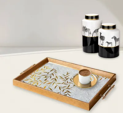 Produktbild von Evila Originals, TPEA9866, Tablett, Mehrfarbig, 100 % GLAS, 50 x 29 x 3,5 cm