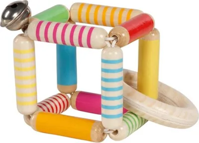 Produktbild von Goki Beißring Würfel - Heimess Greifling elastischer Würfel Babyspielzeug