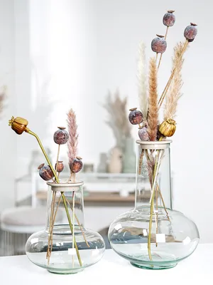 Produktbild von Gilde Glas Vase mit Keramik Lochdeckel für einzelne Blumen 99378