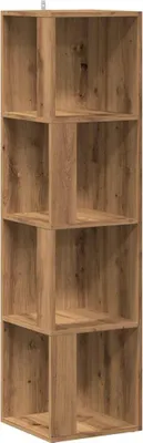 Zdjęcie produktu dla vidaXL Półka narożna dąb Artisan 33x33x132 cm materiał drewnopochodny