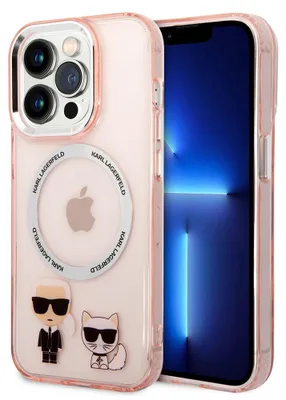 Obrázek produktu pro Karl Lagerfeld Karl&Choupette Aluminium MagSafe - pouzdro pro iPhone 14 Pro Max (růžové)