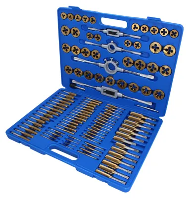 Zdjęcie produktu dla BRILLIANT TOOLS Zestaw narzędzi do gwintowania TiN 110 części - BT101985
