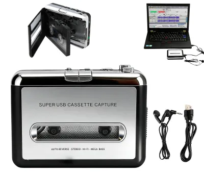 Obrázok produktu pre Bezdrôtový stereo kazetový prehrávač s USB adaptérom na konverziu zvuku