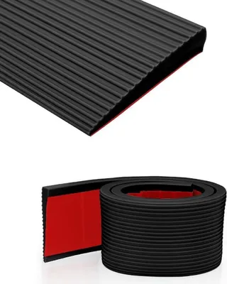 Immagine prodotto di Rampa per disabili - Rampa per carrozzina - Superamento di gradini - Superficie antiscivolo - 150x8x1 cm - Nero