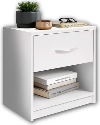 Immagine prodotto di Comodino "PEPE" Consolle da letto Comodino cassetto camera da letto bianco