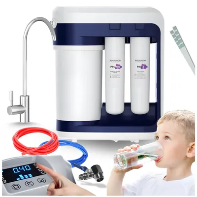 Produktbild von Aquaphor Ro-202S Pro Umkehrosmoseanlage Mit 5 L Tank, Pumpe, Tds Display, Mineralisierung, 365 L/Tag, Wasserfilter Für Trinkwasser