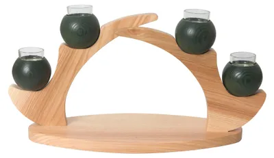 Produktbild von Kuhnert Schwibbogen / Tischleuchter 4 Kerzen grün