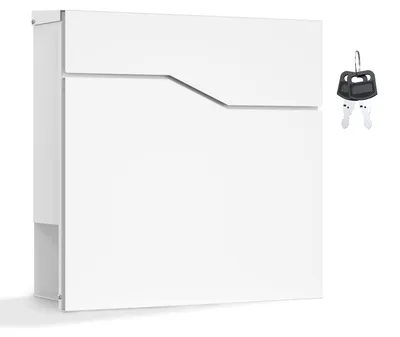 Immagine prodotto di Cassetta della posta da parete - Giornale - Acciaio zincato - Bianco - 33,7 x 3,5 cm