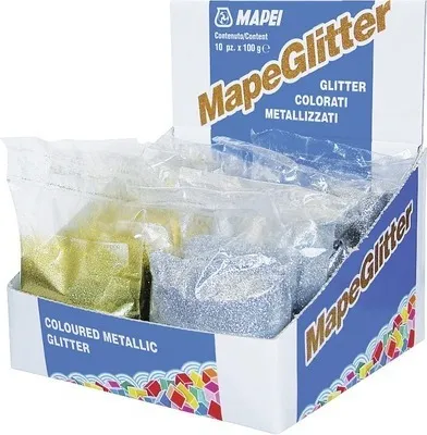 Obrázek produktu pro Metalické třpytky Mapei Mapeglitter stříbrné, 0,1 kg