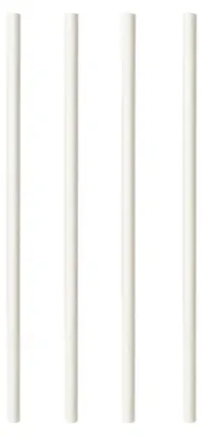 Image de 100 Papstar pailles Shake, papier pur Ø 8 mm, 25 cm blanc 87998 Pailles en papier Paille en papier Paille Shake