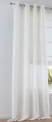 Immagine prodotto di Kutti Curtain Linen Metis 100% lino opaco Eyelet Scarf Curtain crema L 140 x H 175 cm (1 pezzo)