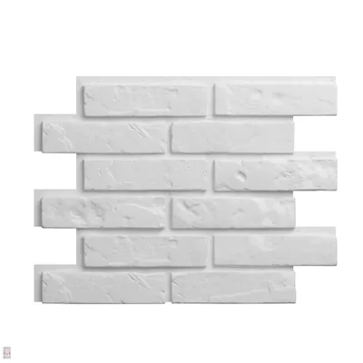 Imagen del producto de Paneles de pared 3D, paneles de techo, placas, paneles decorativos. Imitación de ladrillo blanco, de poliestireno expandido (EPS). Aislamiento térmico. (4 unidades = 1,06 m²). ¡Grosor de 2,5 cm!
