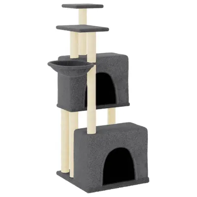 Obrázok produktu pre vidaXL Strom pre mačky so sisalovými škrabadlami Dark Grey 122 cm