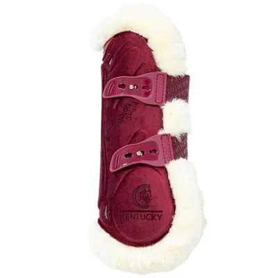 Produktbild von Kentucky Horsewear Gamaschen Bamboo Elastik Velvet mit veganem Fell Springgamaschen Bordeaux S