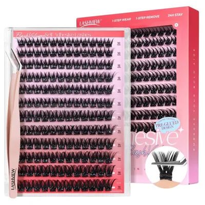 Obrázok produktu pre Samolepiace riasy v skupinkách, 144 kusov, dĺžka 10-16 mm