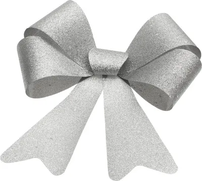 Produktbild von Riesenschleife Silber Glitzer 36 x 51 cm -