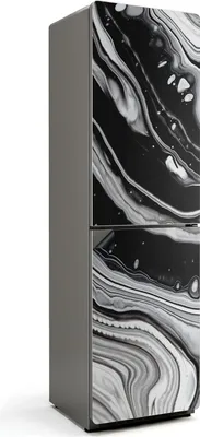 Zdjęcie produktu dla Abstrakcyjne fale w ruchu - Magnetyczna osłona lodówki - Folia dekoracyjna magnetyczna do kuchni - Magnes na lodówkę deco - Samoprzylepna tablica magnetyczna - Folia magnetyczna na drzwi lodówki - 60x205 cm