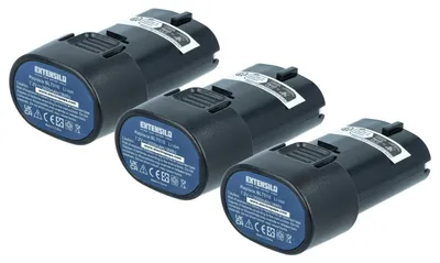 Produktbild von EXTENSILO 3x Akku Ersatz für Makita BL7010, 194356-2, 194355-4 für Werkzeug (2500 mAh, Li-Ion, 7,2 V)