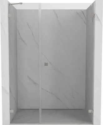 Image de Mexen Lunar-B Porte de douche suspendue droite 120 cm, transparente, nickel brossé - 832S-120-050-97-00-P