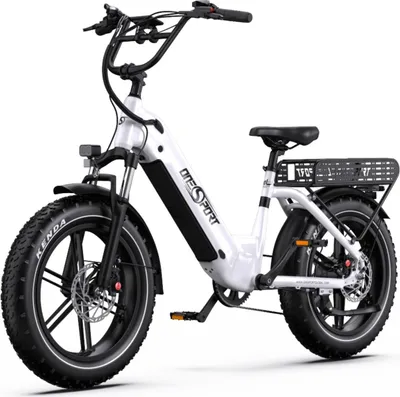 Obrázok produktu pre Elektrický Bicykel ONESPORT OT08 -  Batéria 48V18AH 20 Palcové Pneumatiky Kotúčová Brzda - Biela