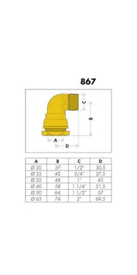Immagine prodotto di Raccordo a gomito Caleffi 867 ottone 25 x 3/4" AG
