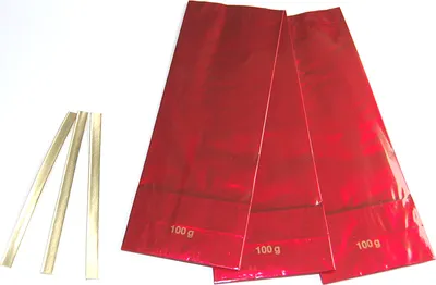 Produktbild von Teetüten rot, für 100 g, 50 Stück