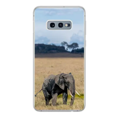 Produktbild von MuchoWow® Handyhülle Schutzhülle Hülle für Samsung Galaxy S10e Elefant - Gras - Tiere - Natur Silikon Softcase Handy Hülle - Handy