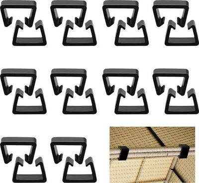 Produktbild von Famanu Möbelclips für Gartenmöbel - Schwarz, Kunststoff, 20 Stück