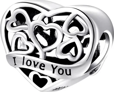 Immagine prodotto di Ciondolo a forma di cuore Pandora «Ti amo» (S925) di Moda Trusky