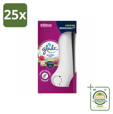 Imagen del producto de 25 unidades de ambientador Glade Sense & Spray, aroma Relaxing Zen, 18 ml, pack ahorro